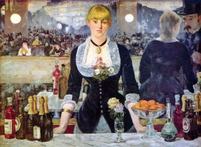 art oil painting reproduction of  Manet A Bar At The Folies-bergere museum quality handmade