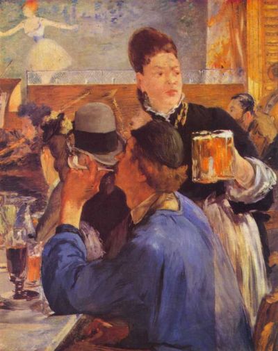 art oil painting reproduction of  Manet Beer Waitress museum quality handmade