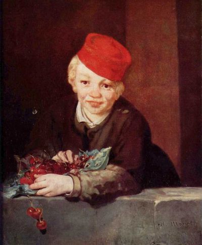 art oil painting reproduction of  Manet Boy With The Cherries museum quality handmade