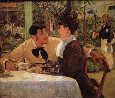 art oil painting reproduction of  Manet Chez Le Pere Lathuille museum quality handmade