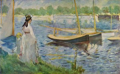 art oil painting reproduction of  Manet His Embankment At Argenteuil museum quality handmade