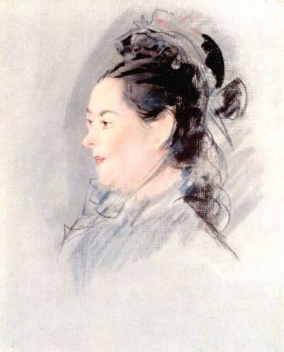 art oil painting reproduction of  Manet Lady With Hair Up museum quality handmade