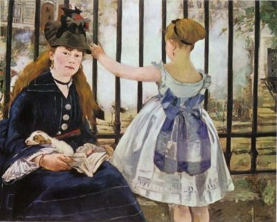art oil painting reproduction of  Manet Le Chemin De Fer 1873 museum quality handmade