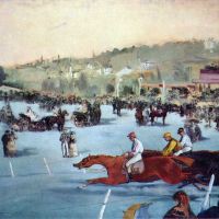 Manet Races At The Bois De Boulogne Hand Painted Reproduction