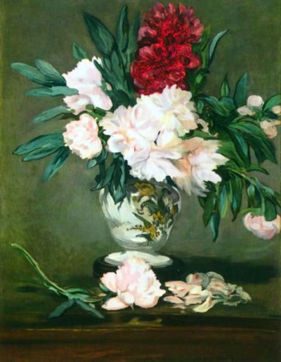 art oil painting reproduction of  Manet Still Life Vase With Peonies museum quality handmade