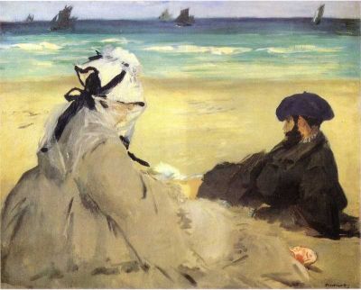 art oil painting reproduction of  Manet Sur La Plage 1873 museum quality handmade