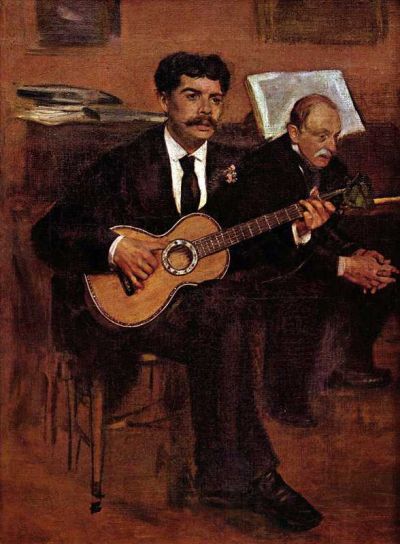 art oil painting reproduction of  Manet The Guitarist Pagans And Monsieur Degas museum quality handmade