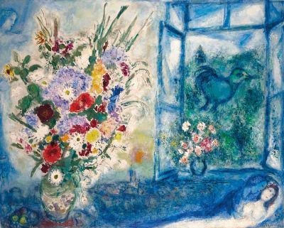 art oil painting reproduction of  Marc Chagall Bouquet Pres De La Fenetre museum quality handmade