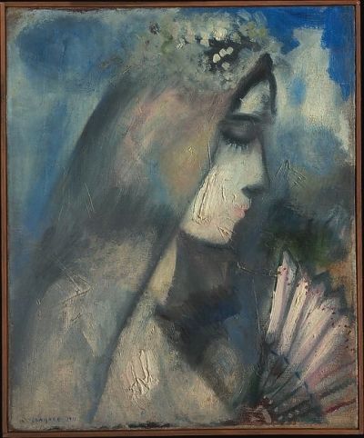 art oil painting reproduction of  Marc Chagall Bride With Fan - 1911 museum quality handmade