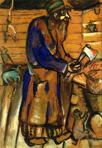 art oil painting reproduction of  Marc Chagall Butcher 1910 museum quality handmade