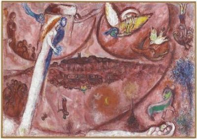 art oil painting reproduction of  Marc Chagall Cantique Des Cantiques Iii museum quality handmade