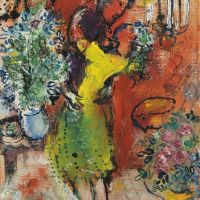 Marc Chagall Couple Au Chandelier