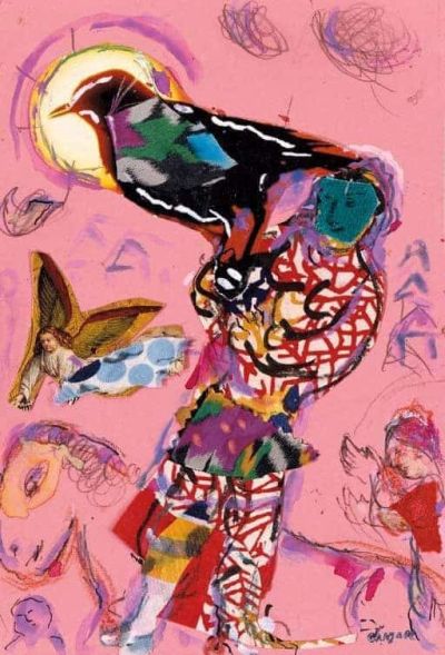 art oil painting reproduction of  Marc Chagall Esquisse Pour Oiseleur - 1977 museum quality handmade