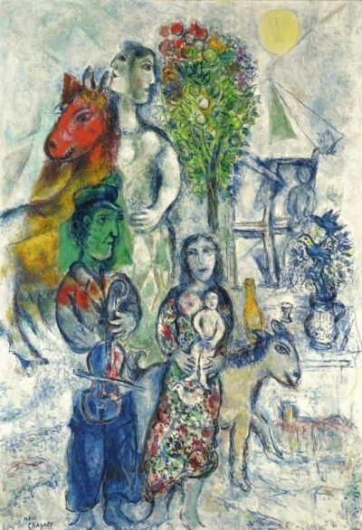 art oil painting reproduction of  Marc Chagall Family 1971 museum quality handmade