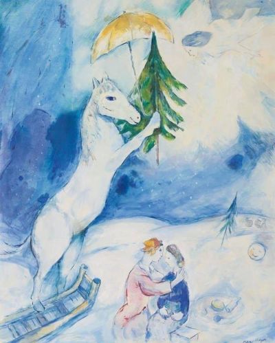 art oil painting reproduction of  Marc Chagall Fantaisie De Noel - 1937 museum quality handmade