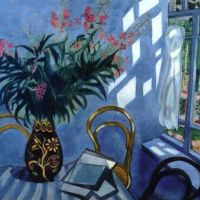 Marc Chagall Interior With Flowers 1918