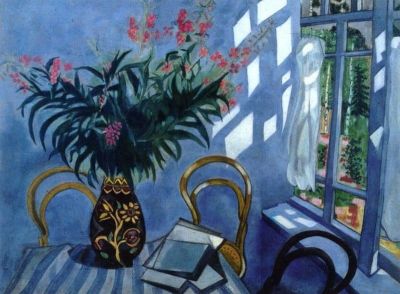 art oil painting reproduction of  Marc Chagall Interior With Flowers 1918 museum quality handmade
