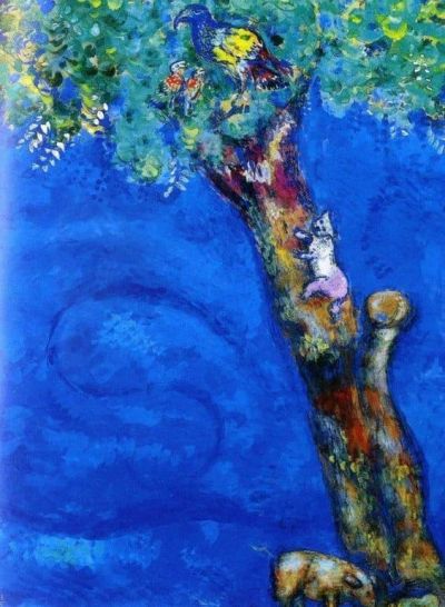 art oil painting reproduction of  Marc Chagall L Aigle La Laie Et La Chatte 1927 museum quality handmade