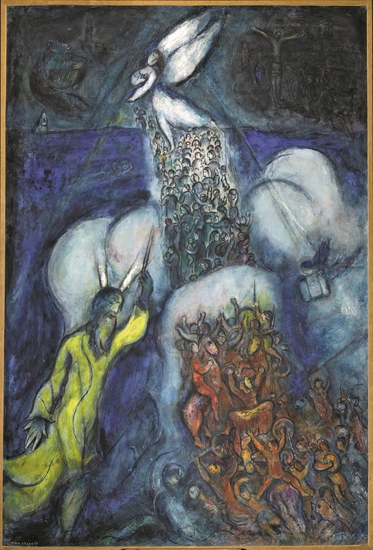 Marc Chagall La Travers E De La Mer Rouge 1955 museum quality