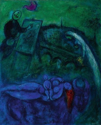art oil painting reproduction of  Marc Chagall Le Pont-neuf 1953 museum quality handmade