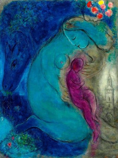 art oil painting reproduction of  Marc Chagall Le Quai Aux Fleurs 1953 museum quality handmade