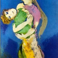 Marc Chagall Lovers In The Moonlight Hand Painted Reproduction