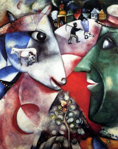 art oil painting reproduction of  Marc Chagall Me And The Village museum quality handmade