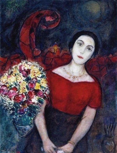 art oil painting reproduction of  Marc Chagall Portrait Of Vava - 1955 museum quality handmade