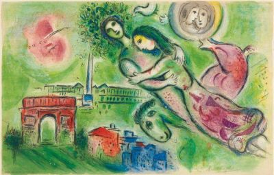 art oil painting reproduction of  Marc Chagall Romeo And Juliet - 1964 museum quality handmade
