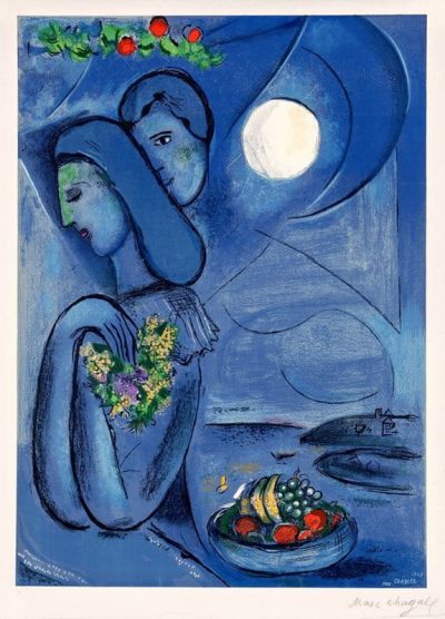 art oil painting reproduction of  Marc Chagall Saint Jean Cap Ferrat 1952 museum quality handmade