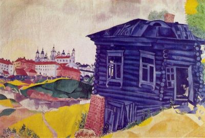 art oil painting reproduction of  Marc Chagall The Blue House museum quality handmade