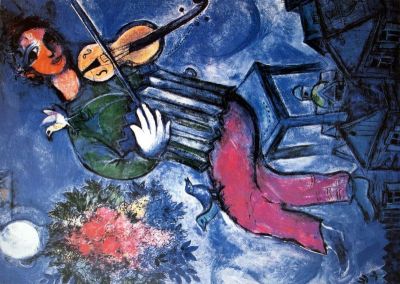art oil painting reproduction of  Marc Chagall The Blue Violonist museum quality handmade