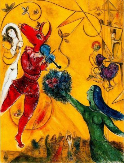 art oil painting reproduction of  Marc Chagall The Dance - 1951 museum quality handmade