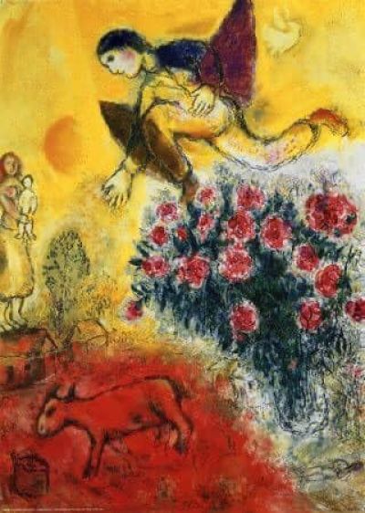 art oil painting reproduction of  Marc Chagall The Flight museum quality handmade