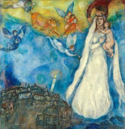art oil painting reproduction of  Marc Chagall The Madonna Of The Village museum quality handmade