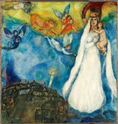 art oil painting reproduction of  Marc Chagall The Village Virgin museum quality handmade