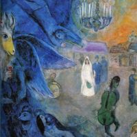 Marc Chagall The Wedding Candles Hand Painted Reproduction
