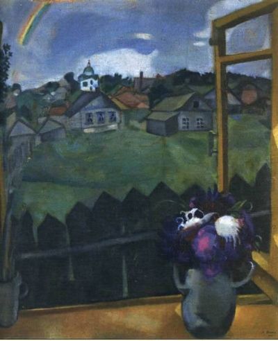 art oil painting reproduction of  Marc Chagall Window At Vitebsk museum quality handmade