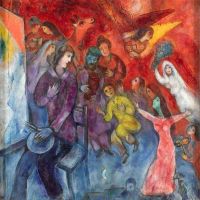 March Chagall Apparition De La Famille De L Artiste Hand Painted Reproduction