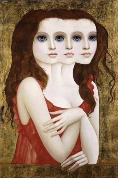 art oil painting reproduction of  Margaret Keane Complicated Lady 1976 museum quality handmade