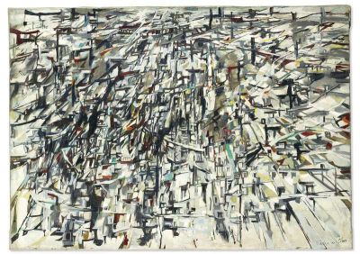 art oil painting reproduction of  Maria Helena Vieira Da Silva La Ville Tentaculaire 1954 museum quality handmade
