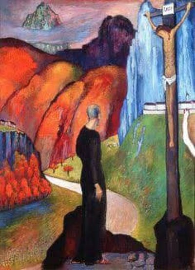art oil painting reproduction of  Marianne Von Werefkin Der Monch 1932 museum quality handmade