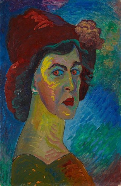 art oil painting reproduction of  Marianne Von Werefkin Self Portrait - 1910 museum quality handmade