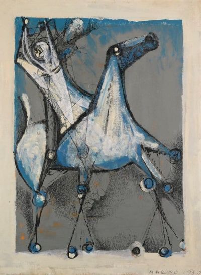 art oil painting reproduction of  Marino Marini Cavallo E Cavaliere 1950 museum quality handmade