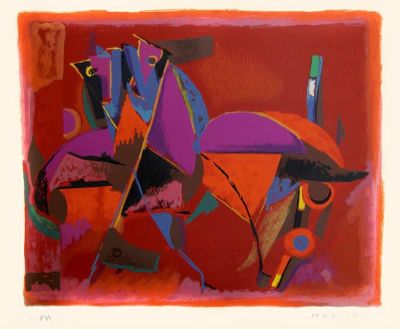 art oil painting reproduction of  Marino Marini Horses 1970 museum quality handmade