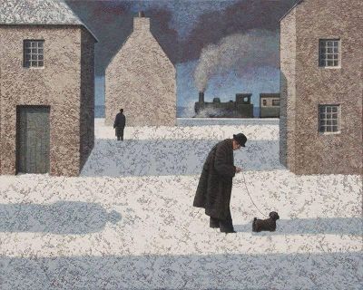 art oil painting reproduction of  Mark Edwards The Green Train museum quality handmade