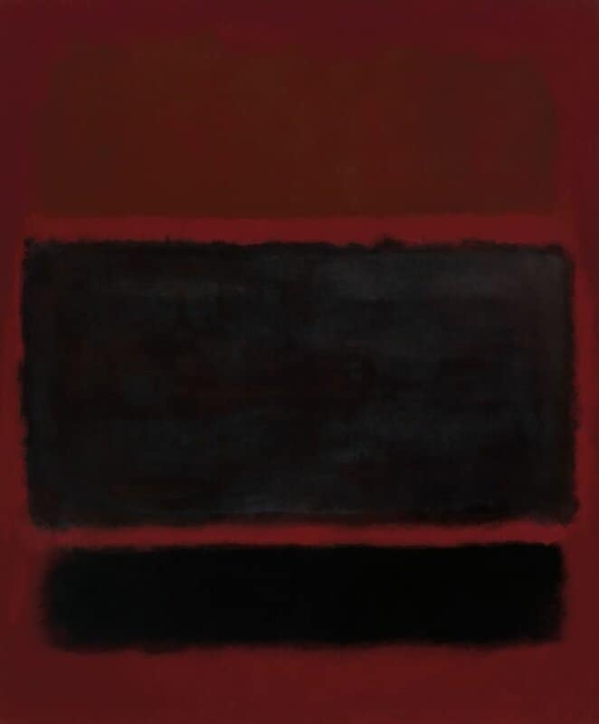 Mark Rothko Black Brown On Maroon Or Deep Red And Black - 1957 museum quality