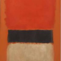 Mark Rothko Black Stripe Orange Gold And Black 1957