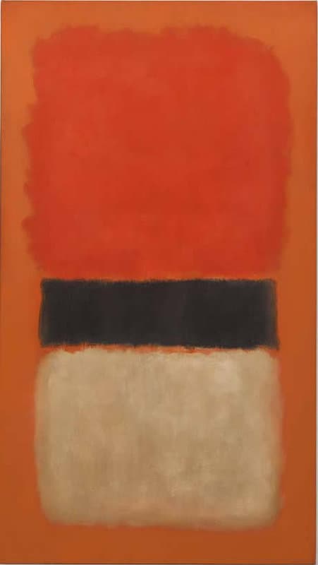 Mark Rothko Black Stripe Orange Gold And Black 1957 museum quality