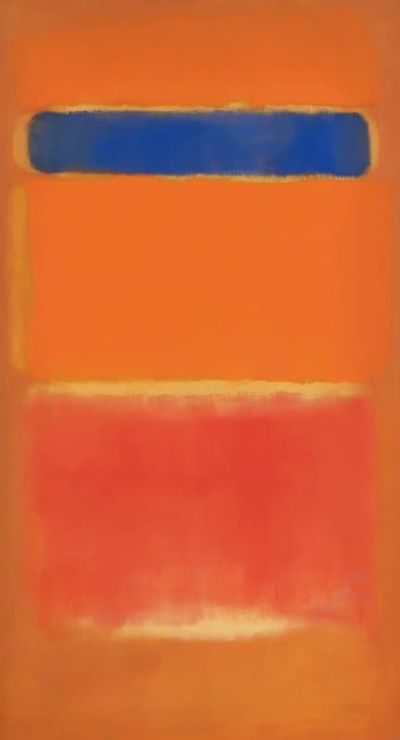 art oil painting reproduction of  Mark Rothko Blue Over Red 1953 museum quality handmade